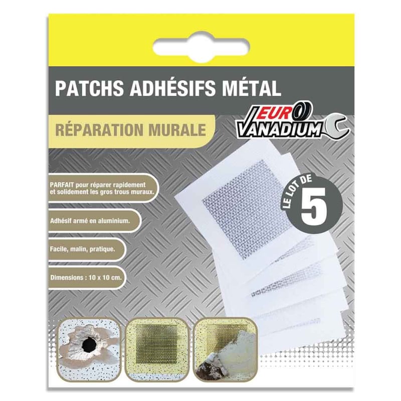 Patch de réparation pour plaque de plâtre - Lot de 5 (2)