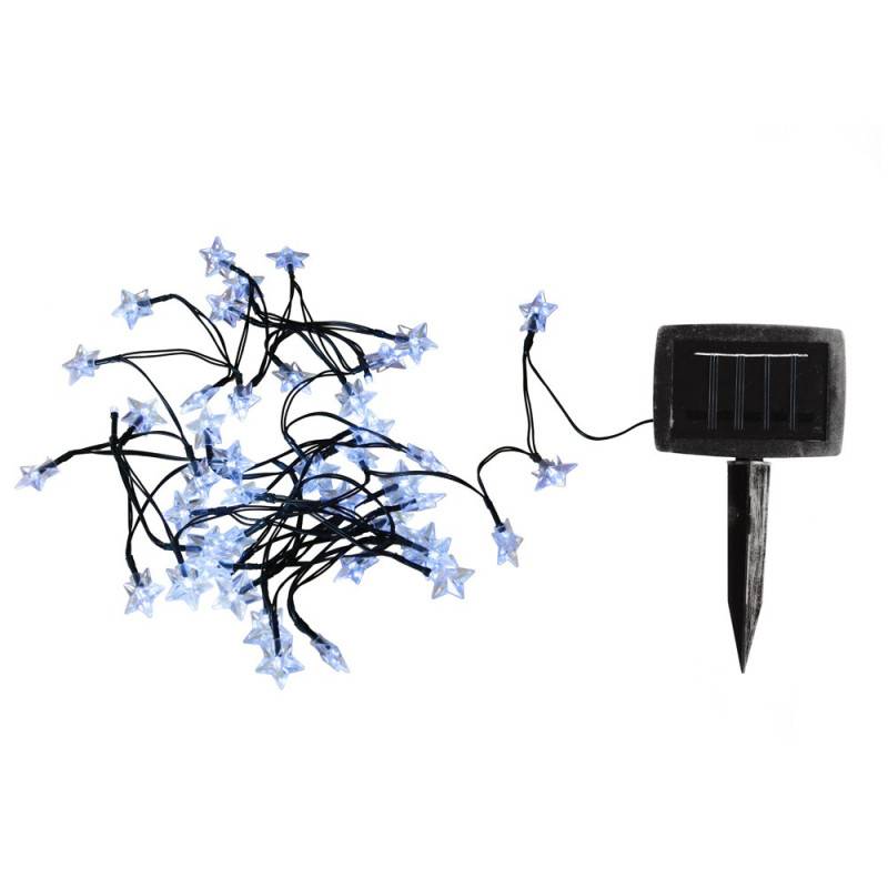 Guirlande solaire à LED forme "étoiles"