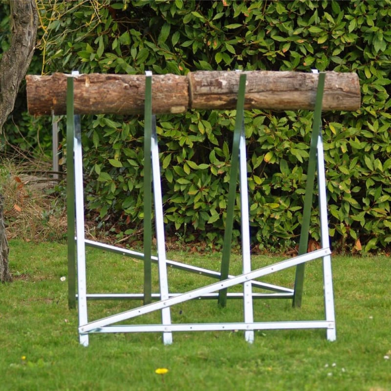Chevalet de sciage du bois porte bûches pliable (5)