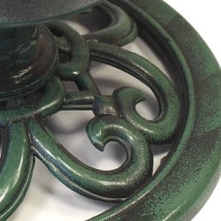 Fontaine abreuvoir à oiseaux sur pied avec lampe solaire et mangeoire (3)