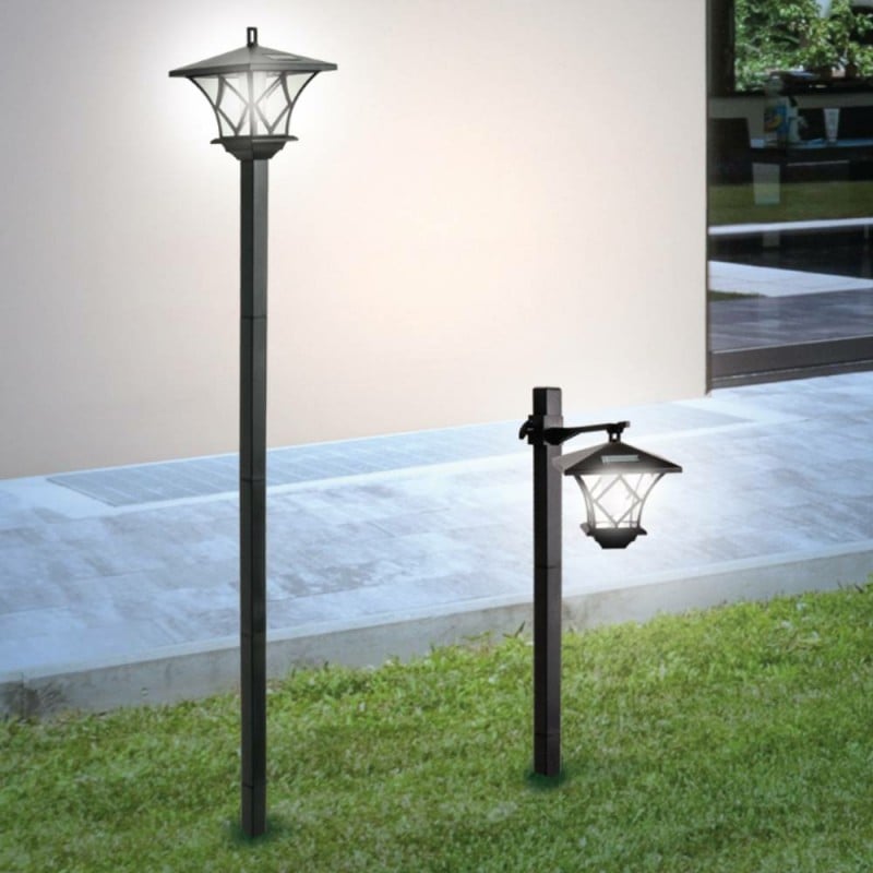 Lampadaire solaire LED japonais double position