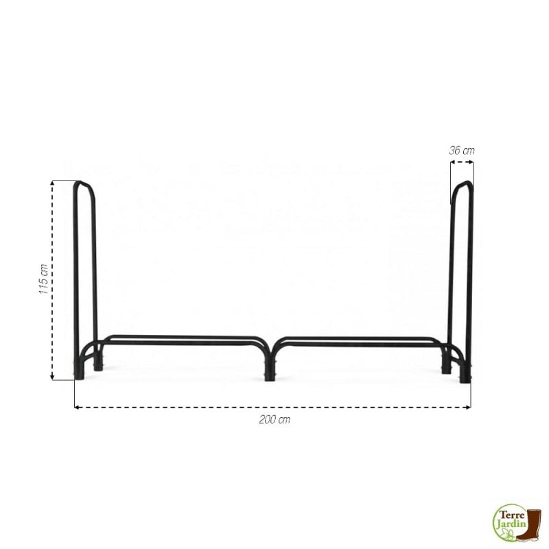 Serre bûches acier 200 x 115 cm (1)