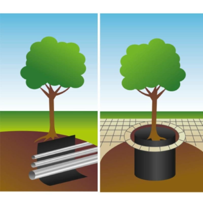 Barrière anti rhizome, racines, bambous rouleau de 5 mètres (5)