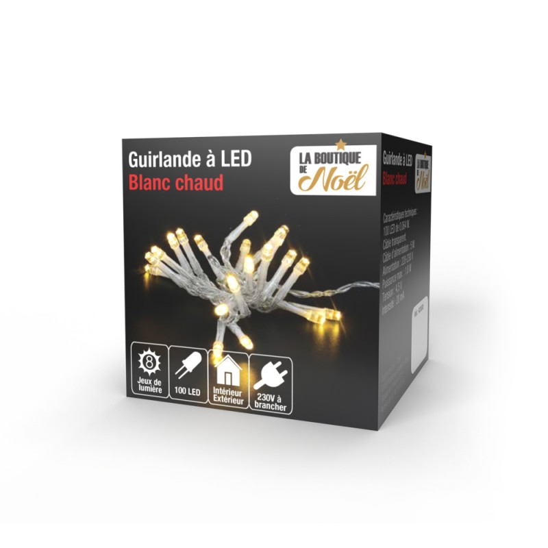 40M Guirlande Lumineuse Pile Extérieur 300 Leds Avec Minuterie, 8