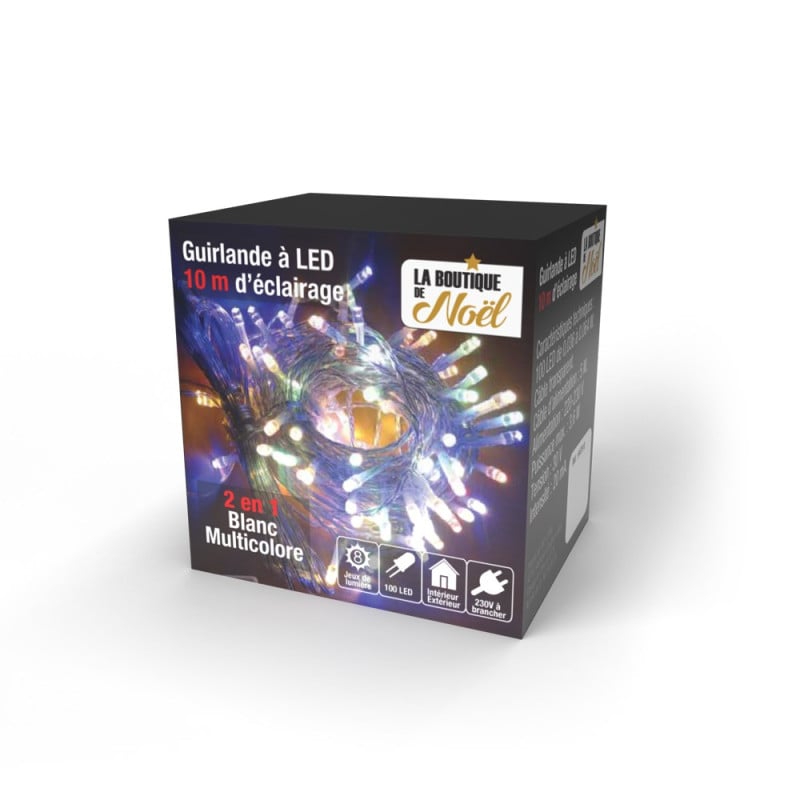 Guirlande lumineuse à LED multicolores