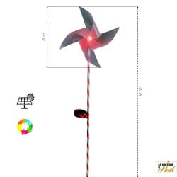 Moulin à vent lumineux - LED solaire (1)