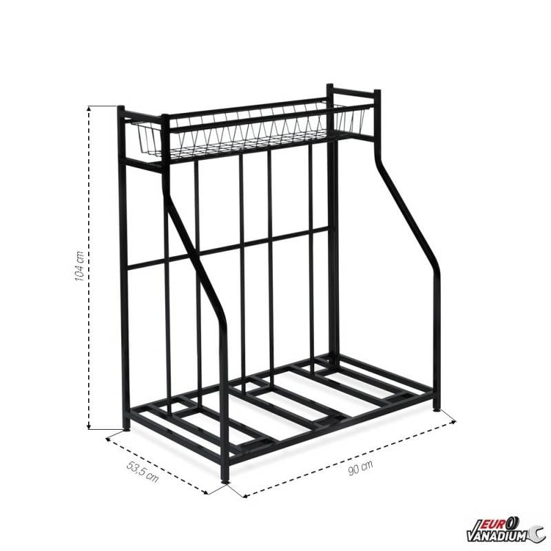 Râtelier à vélo avec panier de rangement (3)