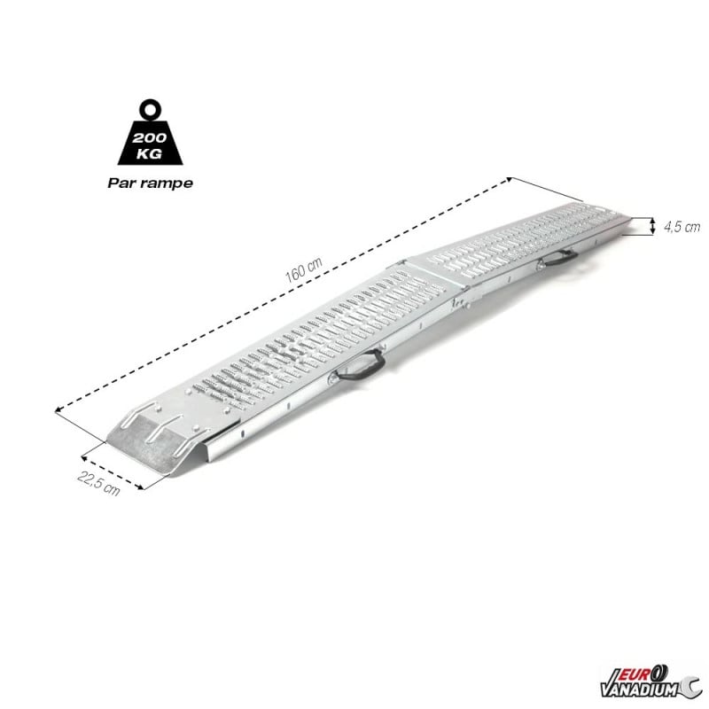 Rampe de chargement pliable en acier - Par 2 (2)