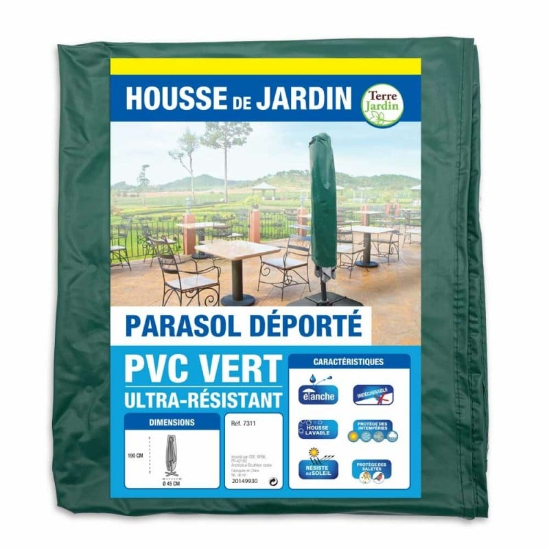 Shield Premium housse de protection pour parasols, pour parasols jusqu'à Ø  300 cm, extra hydrofuge, résistant aux UV, matériau : polyester, avec  barre de fixation pratique, avec fermeture éclair Premium