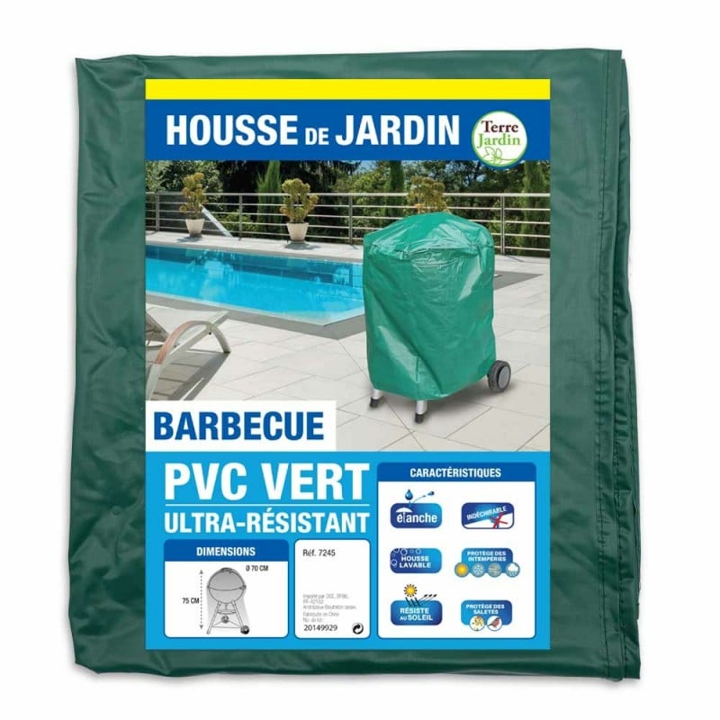 Housse de protection en PVC pour barbecue rond