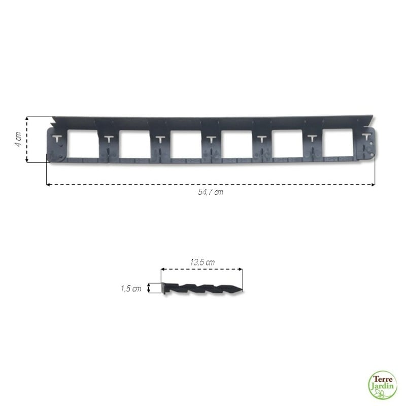 Bordure de jardin plastique pas cher noire 10 mètres