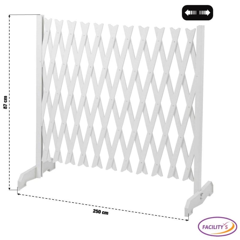 Barrière de protection extensible blanche plastique (1)