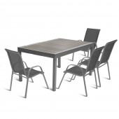 Table de jardin extensible polywood / Aluminium avec 4 chaises