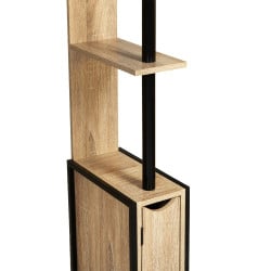 Meuble WC effet bois et métal type industriel (2)