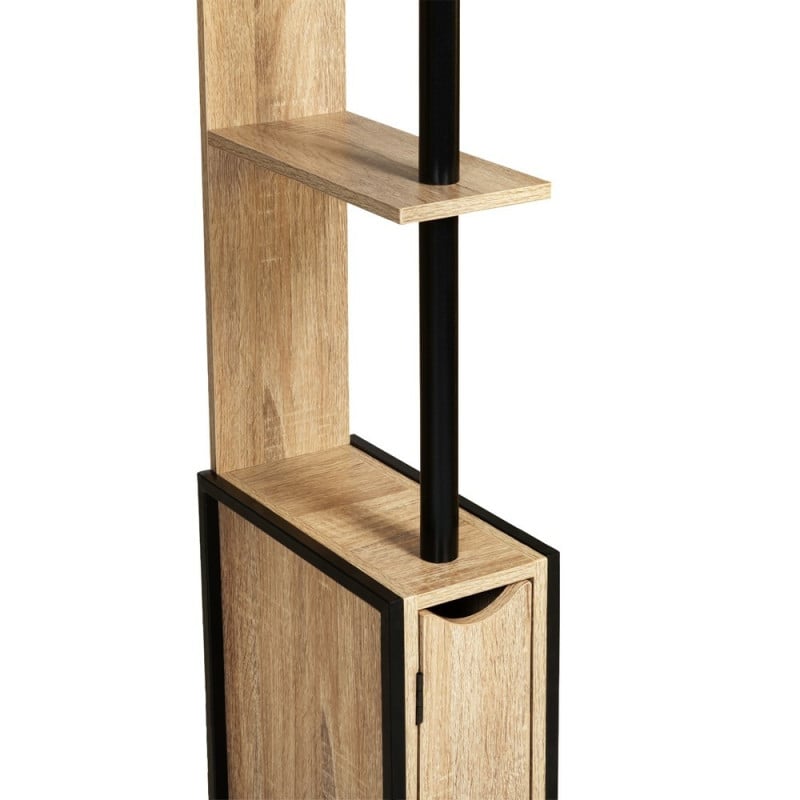 Meuble WC effet bois et métal type industriel (2)