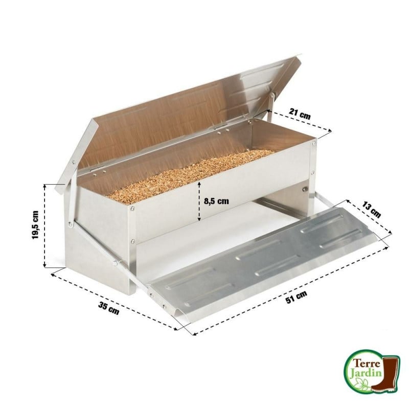 Mangeoire pour poules à pédale - 5kg (2)