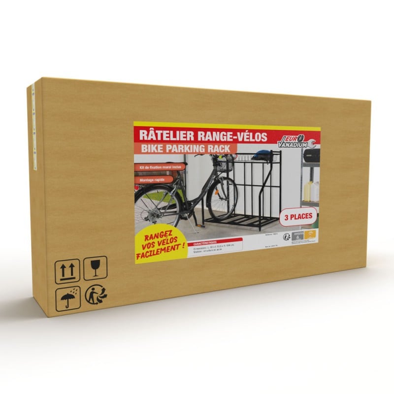 Râtelier vélo pour 4 vélos rangement vélo sol ou mural pour garage et jardin