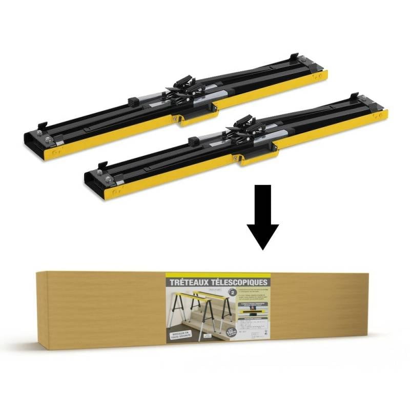 Tréteaux réglables télescopiques - Vendu par 2 (3)