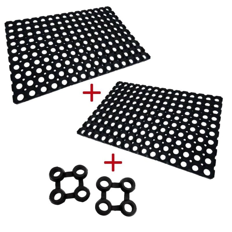 lot de 10 connecteurs Connecteurs pour tapis caillebotis etm® Octo Door 20mm compatible avec tapis dépaisseur 16 