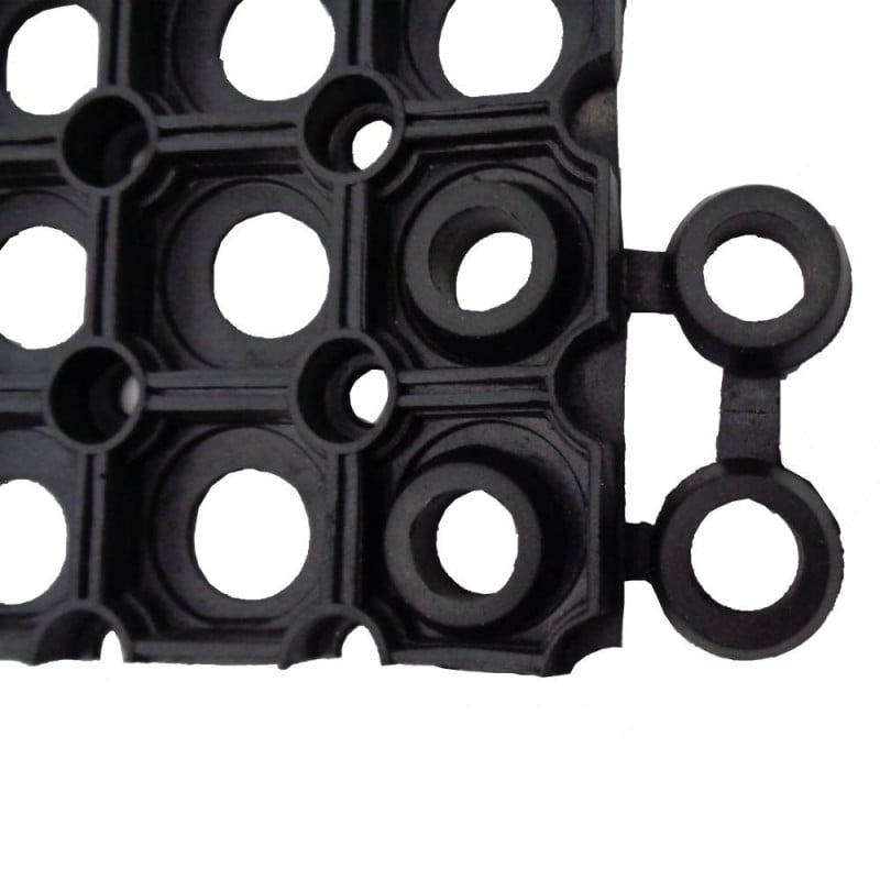 2 tapis caillebotis caoutchouc + connecteurs