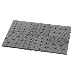Dalles terrasse en composite effet bois - Lot de 5 (1)