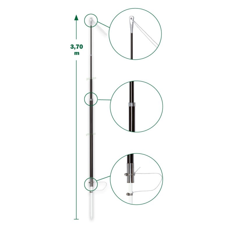 Mât télescopique d'épouvantail