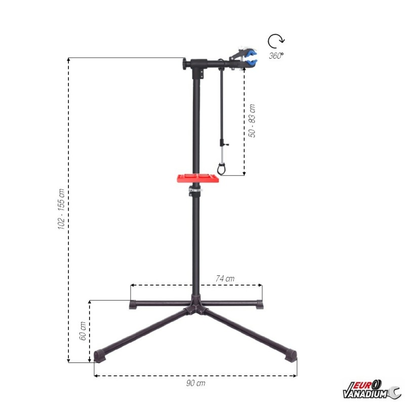 Trépied pour vélo réglable