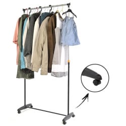 Portant à roulettes simple avec hauteur réglable (3)