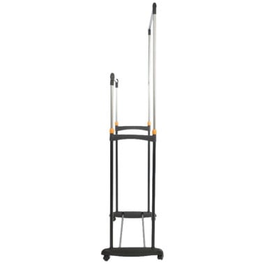 Portant vêtement à roulettes double avec hauteur réglable (2)