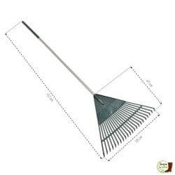 Balai à gazon en plastique - Balai à feuilles (1)