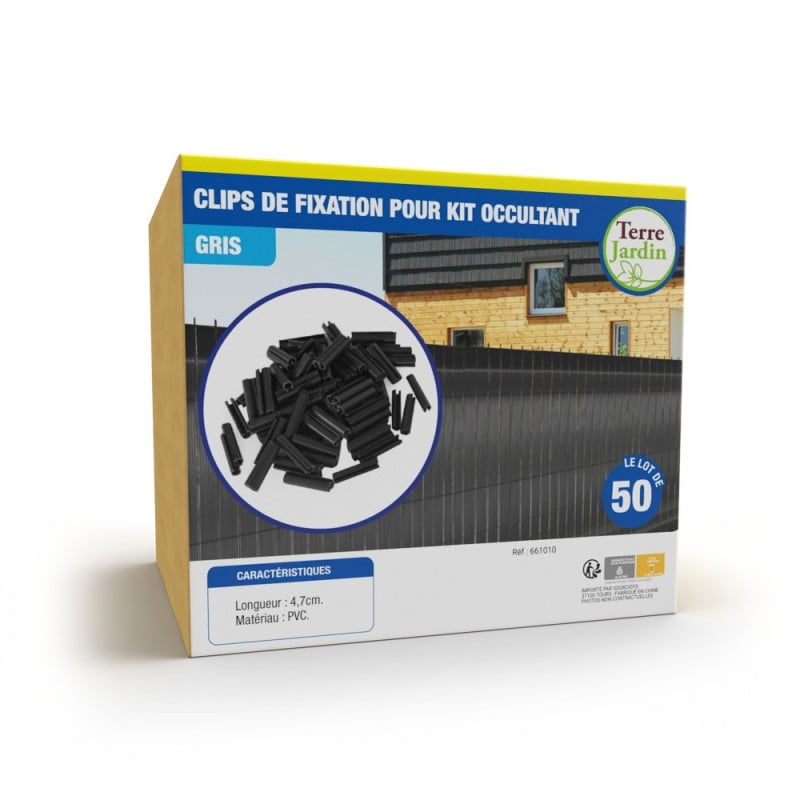 Clips de fixation pour kit brise vue occultant - lot de 50 (4)