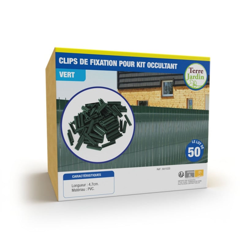 Clips de fixation pour kit brise vue occultant - lot de 50 (5)