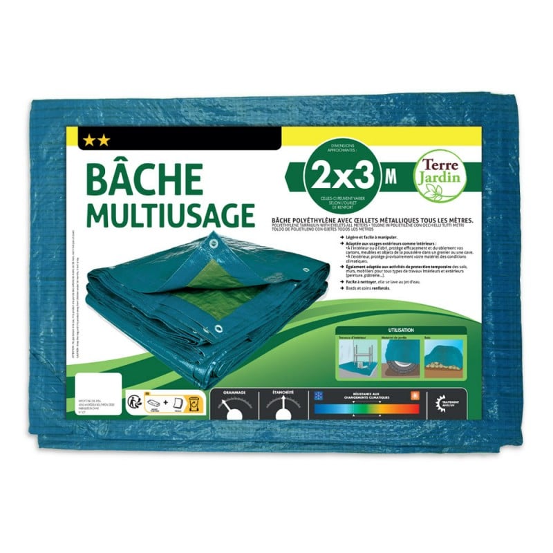 Bâche de protection bleu LEGERE - 70 g/m²