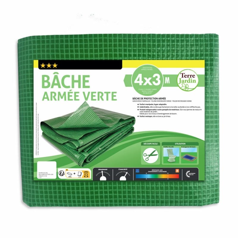 Bâche de protection transparente 4x3 m