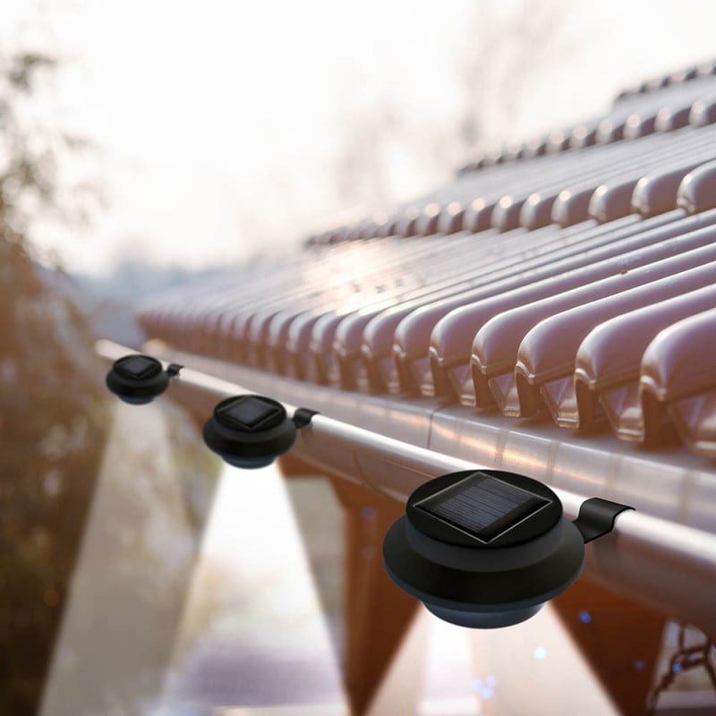 Lampes solaires de gouttière x 3 (6)