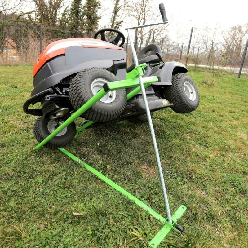 Cric lève tracteur tondeuse à manivelle 350 kg