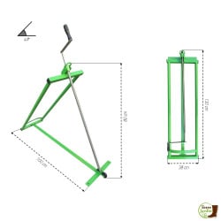 Cric lève tracteur tondeuse à manivelle 350 kg (3)
