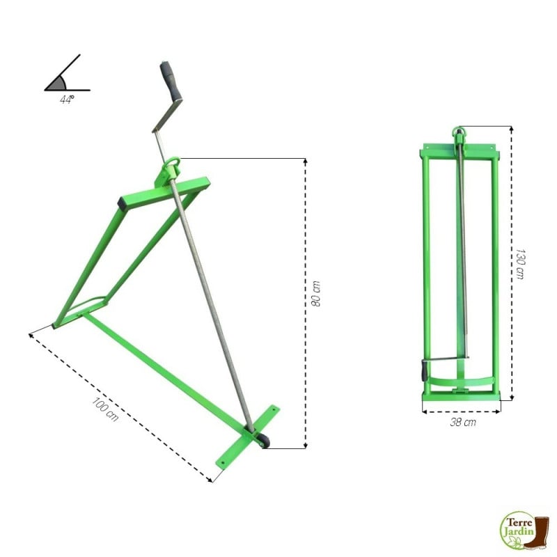 Cric lève tracteur tondeuse à manivelle 350 kg (3)