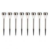 Bornes solaires tulipes blanches - Lot de 8