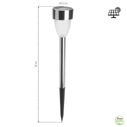 Bornes solaires tulipes blanches - Lot de 8 (1)