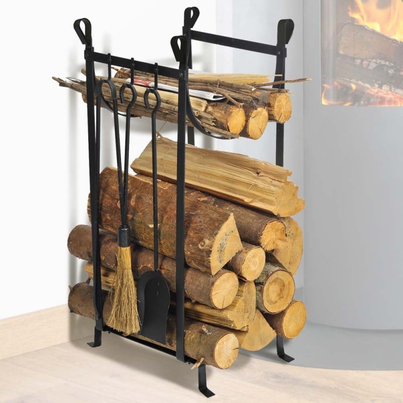 10 ranges-bûches design pour un coin cheminée rangé  Porte buche design,  Stockage de bois de chauffage intérieur, Bois énergie