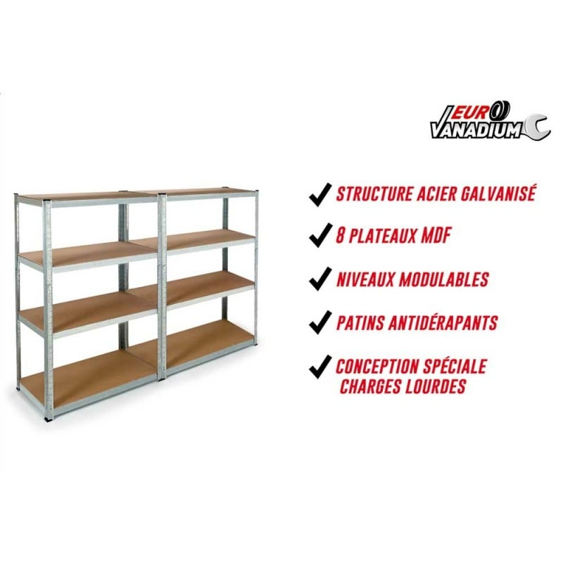 Etagere modulable en metal pour garage et atelier