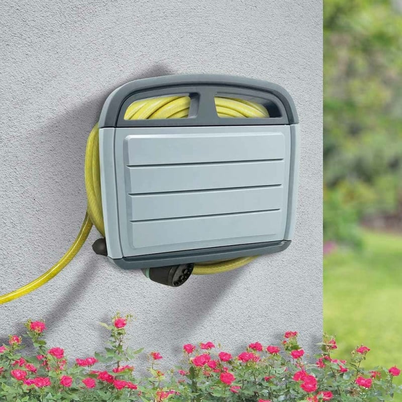 Support mural d'enroulage avec armoire pour tuyau d'arrosage (7)