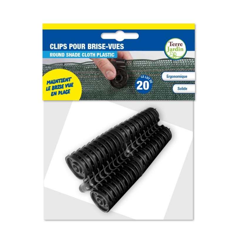 100pcs Clip de Fixation pour Brise Vue,Clip Spécial avec œillet en