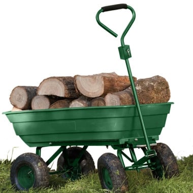 Chariot de jardin 4 roues - 52 litres capacité 120 kg (3)