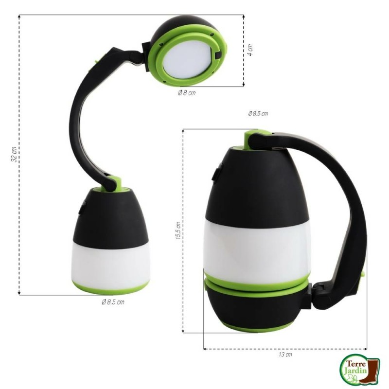 Lampe de camping rechargeable 3 en 1