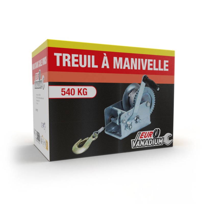 Treuil manuel à manivelle 540 kg