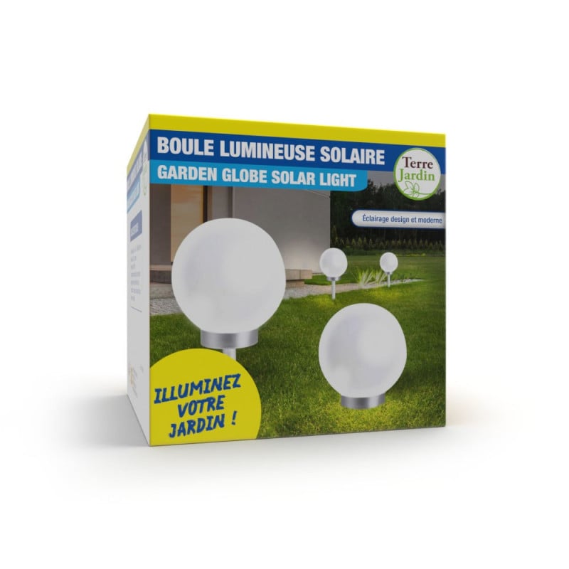 Boule lumineuse solaire pour jardin (1)