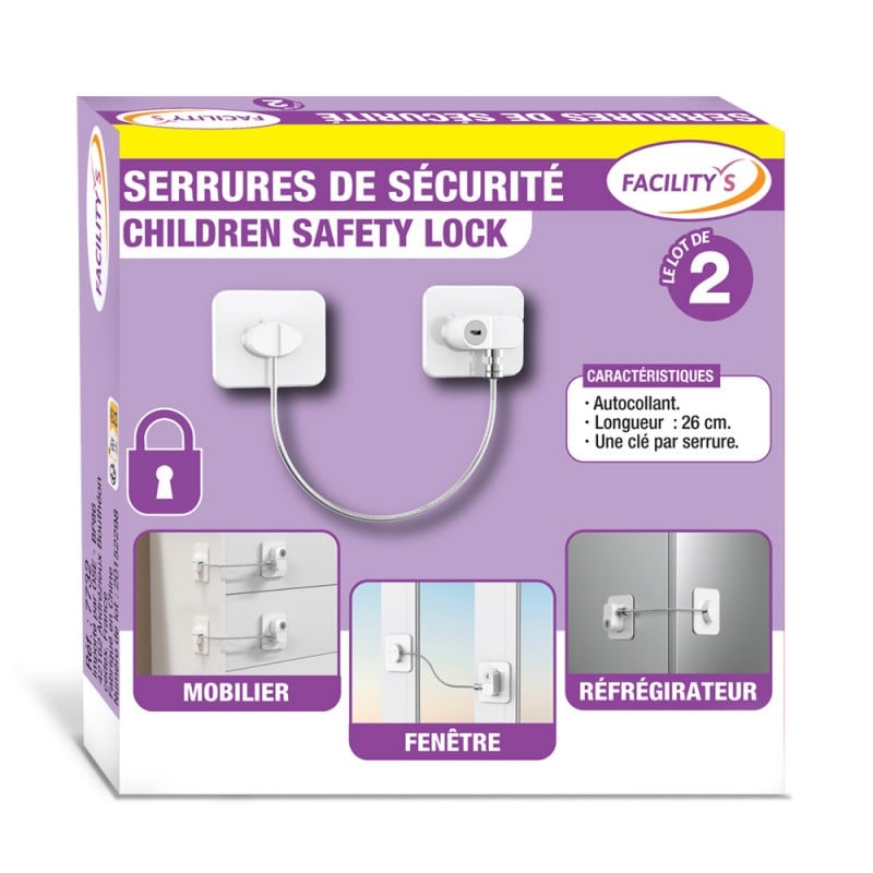 Lahviuu Verrous de Sécurité pour Enfant,2pcs Serrure de Sécurité