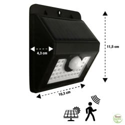 Applique murale solaire avec détecteur de mouvements - 300 lumens (1)